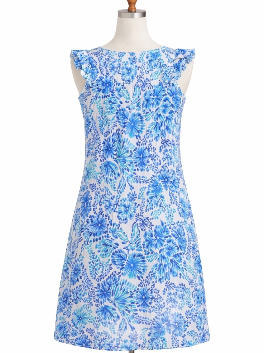 NWOT Lilly Pulitzer Joan Tunic Dress Blue Floral Sleeveless Resort Vacay Size XS - Picture 5 of 5